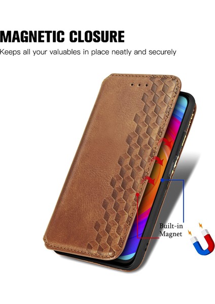 Ulefone Note 14 Kart Tutuculu Cüzdan Pu Deri Çevirme Çubuğu Telefon Kılıfı (Yurt Dışından)