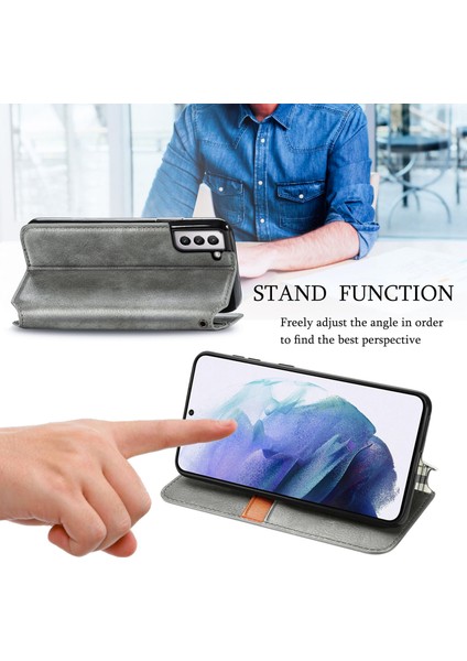 Samsung Galaxy S21 Kart Tutuculu Cüzdan Pu Deri Çevirme Çubuğu Telefon Kılıfı (Yurt Dışından) modelleri