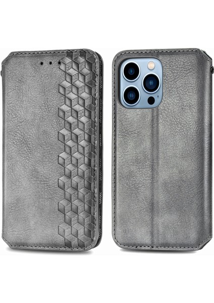 iPhone 13 Pro Max Kart Tutuculu Cüzdan Pu Deri Çevirme Çubuğu Telefon Kılıfı (Yurt Dışından)