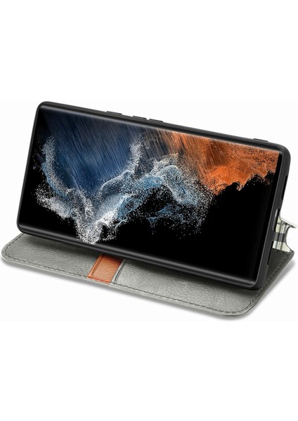 Samsung Galaxy S23 Ultra Kart Tutuculu Cüzdan Pu Deri Çevirme Çubuğu Telefon Kılıfı (Yurt Dışından) fırsatları