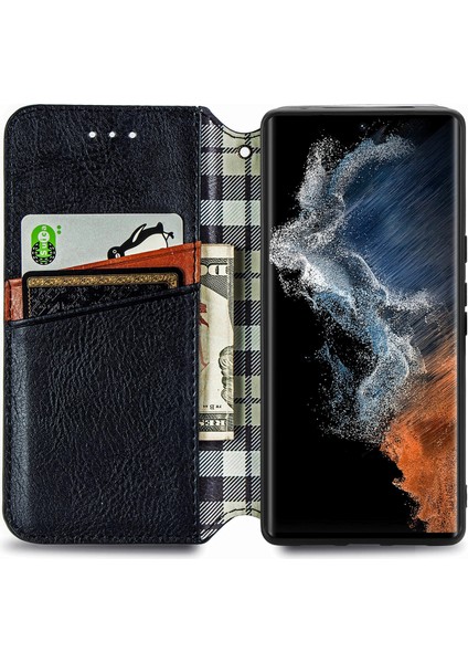 Samsung Galaxy S23 Ultra Kart Tutuculu Cüzdan Pu Deri Çevirme Çubuğu Telefon Kılıfı (Yurt Dışından) modelleri