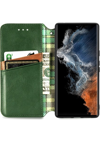 Samsung Galaxy S23 Ultra Kart Tutuculu Cüzdan Pu Deri Çevirme Çubuğu Telefon Kılıfı (Yurt Dışından) modelleri