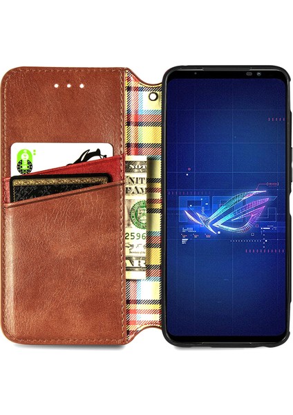 Asus Rog Phone 6 Kart Tutuculu Cüzdan Pu Deri Çevirme Çubuğu Telefon Kılıfı (Yurt Dışından) modelleri