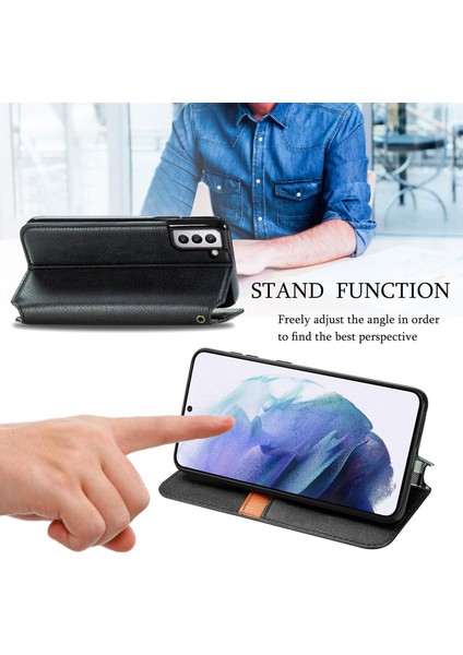 Samsung Galaxy S22 Kart Tutuculu Cüzdan Pu Deri Çevirme Çubuğu Telefon Kılıfı (Yurt Dışından) modelleri