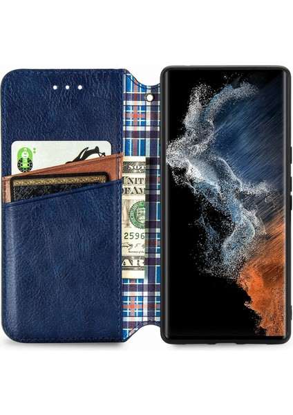 Samsung Galaxy S23 Ultra Kart Tutuculu Cüzdan Pu Deri Çevirme Çubuğu Telefon Kılıfı (Yurt Dışından) modelleri