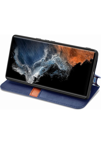 Samsung Galaxy S23 Ultra Kart Tutuculu Cüzdan Pu Deri Çevirme Çubuğu Telefon Kılıfı (Yurt Dışından) fırsatları