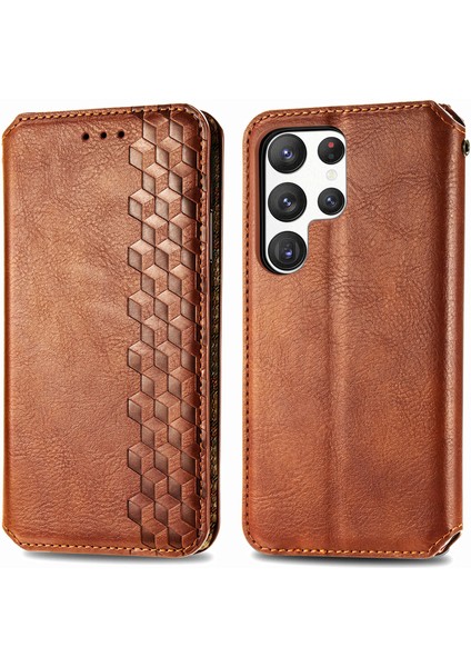 Samsung Galaxy S23 Ultra Kart Tutuculu Cüzdan Pu Deri Çevirme Çubuğu Telefon Kılıfı (Yurt Dışından) fiyatları