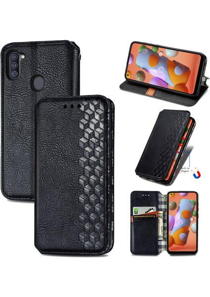 Samsung Galaxy A11/M11 Kart Tutuculu Cüzdan Pu Deri Çevirme Çubuğu Telefon Kılıfı (Yurt Dışından)
