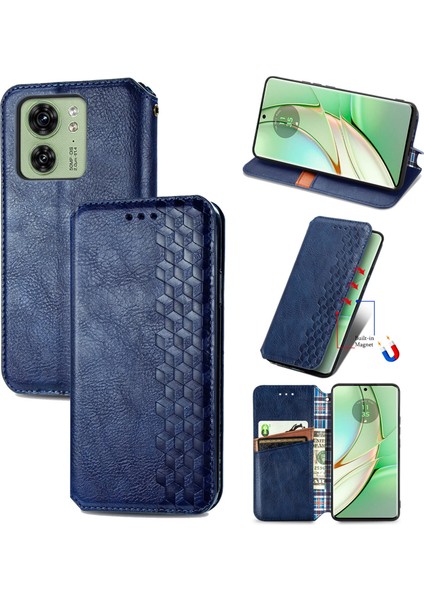 Motorola Moto Edge 40 Kart Tutuculu Cüzdan Pu Deri Çevirme Çubuğu Telefon Kılıfı (Yurt Dışından)