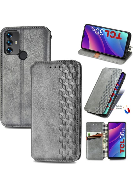 Tcl 30 Se Kart Tutuculu Cüzdan Pu Deri Çevirme Çubuğu Telefon Kılıfı (Yurt Dışından)