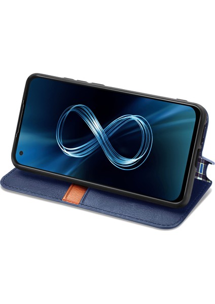 Zenfone 8 Kart Tutuculu Cüzdan Pu Deri Çevirme Çubuğu Telefon Kılıfı (Yurt Dışından)