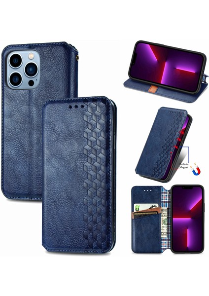 iPhone 13 Pro Kart Tutuculu Cüzdan Pu Deri Çevirme Çubuğu Telefon Kılıfı (Yurt Dışından)