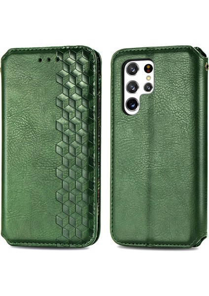 Samsung Galaxy S22 Ultra Kart Tutuculu Cüzdan Pu Deri Çevirme Çubuğu Telefon Kılıfı (Yurt Dışından) fiyatları