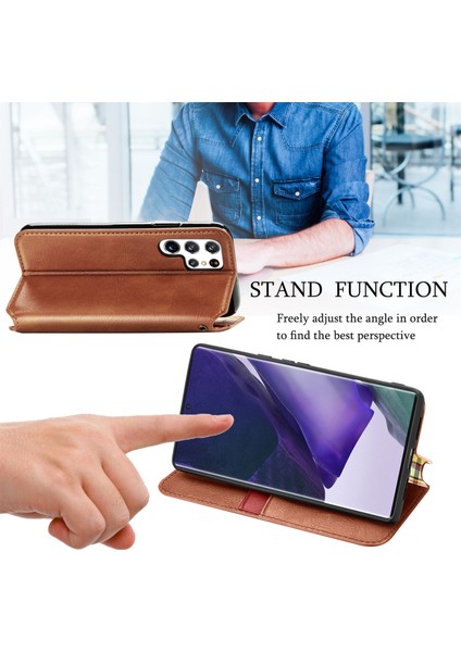 Samsung Galaxy S22 Ultra Kart Tutuculu Cüzdan Pu Deri Çevirme Çubuğu Telefon Kılıfı (Yurt Dışından) modelleri