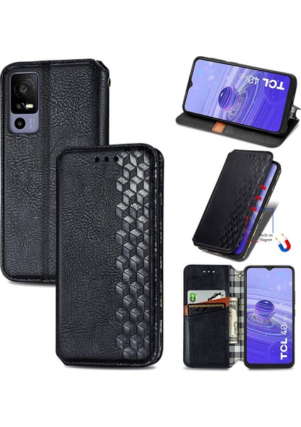 Tcl 40R Kart Tutuculu Cüzdan Pu Deri Çevirme Çubuğu Telefon Kılıfı (Yurt Dışından)