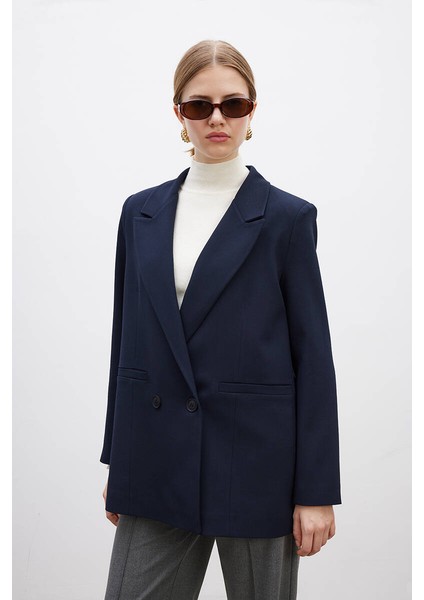 Lacivert Klasik Blazer modelleri