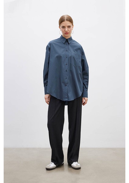 Indigo Poplin Gömlek fiyatları