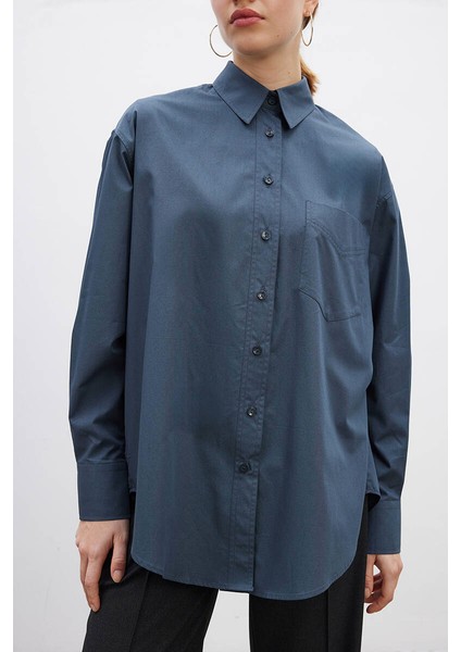 Indigo Poplin Gömlek modelleri