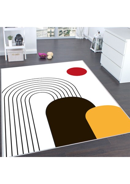 Dijital Baskı Yıkanabilir Kaymaz Taban Salon Halısı Rvg0127-Sd934