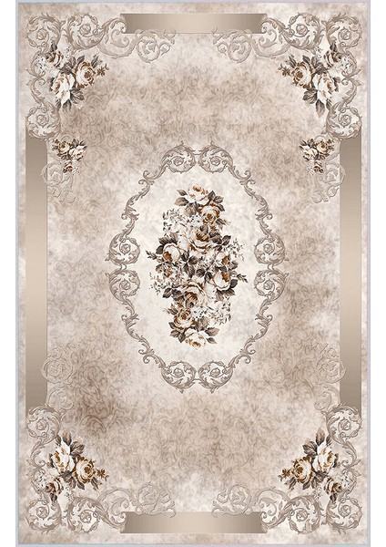 Dijital Baskı Yıkanabilir Kaymaz Taban Salon Halısı Rvg0430