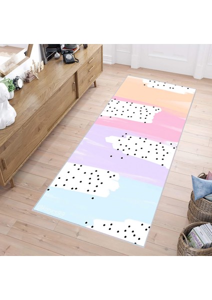 Dijital Baskı Yıkanabilir Kaymaz Taban Salon Halısı Rvg0243