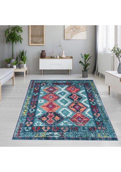 Dijital Baskı Yıkanabilir Kaymaz Taban Salon Halısı Rvg1077