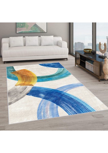 Dijital Baskı Yıkanabilir Kaymaz Taban Salon Halısı Rvg0589