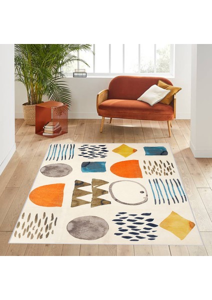 Dijital Baskı Yıkanabilir Kaymaz Taban Salon Halısı Rvg0588