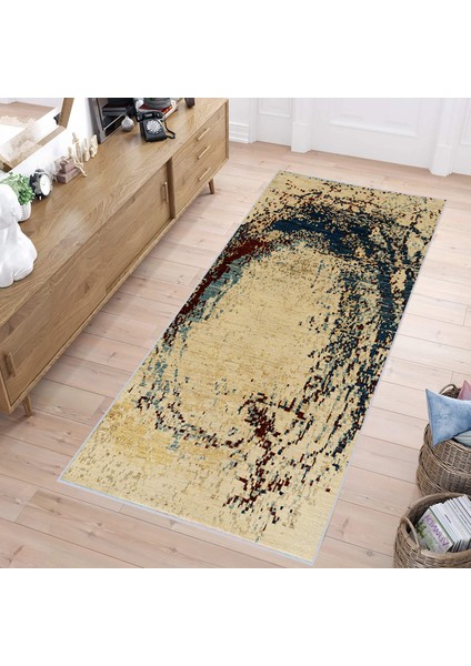 Dijital Baskı Yıkanabilir Kaymaz Taban Salon Halısı Rvg1079