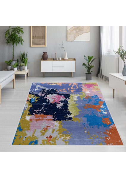 Dijital Baskı Yıkanabilir Kaymaz Taban Salon Halısı Rvg1080