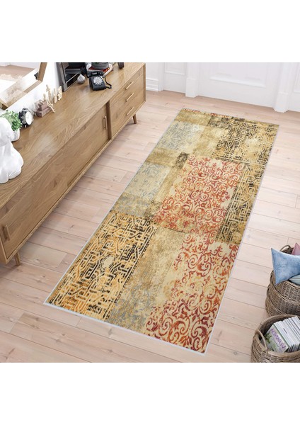 Dijital Baskı Yıkanabilir Kaymaz Taban Salon Halısı Rvg1200
