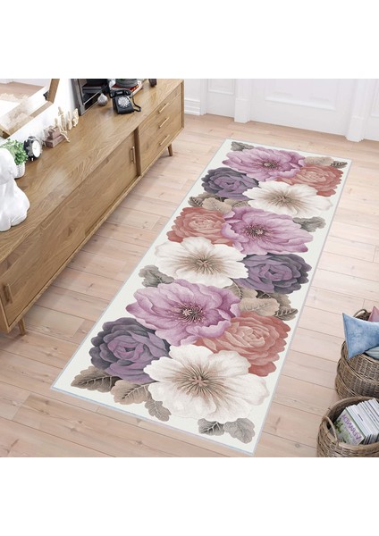 Dijital Baskı Yıkanabilir Kaymaz Taban Salon Halısı Rvg1290