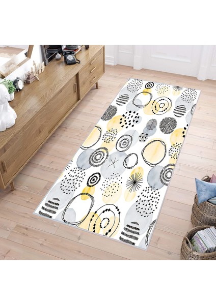 Dijital Baskı Yıkanabilir Kaymaz Taban Salon Halısı Rvg0245
