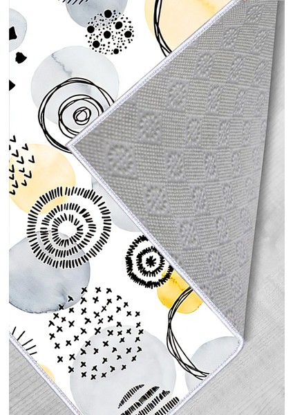Dijital Baskı Yıkanabilir Kaymaz Taban Salon Halısı Rvg0245