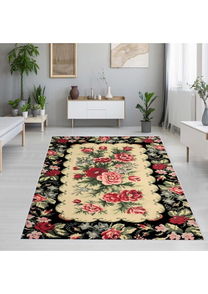 Dijital Baskı Yıkanabilir Kaymaz Taban Salon Halısı Rvg1277
