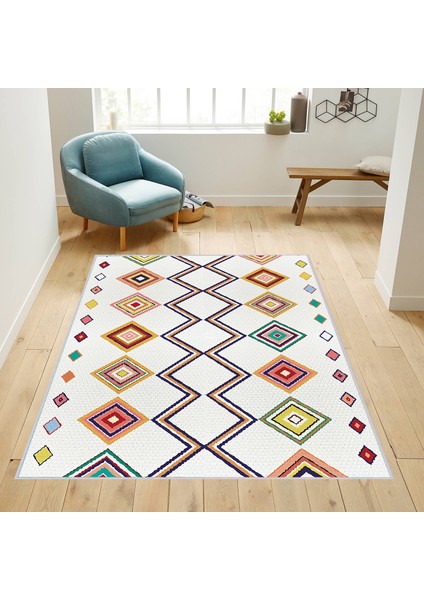 Dijital Baskı Yıkanabilir Kaymaz Taban Salon Halısı Rvg1730