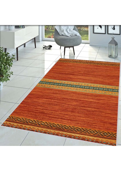 Dijital Baskı Yıkanabilir Kaymaz Taban Salon Halısı Rvg1434