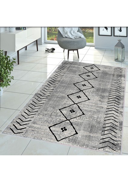 Dijital Baskı Yıkanabilir Kaymaz Taban Salon Halısı Rvg1360-Ht-962