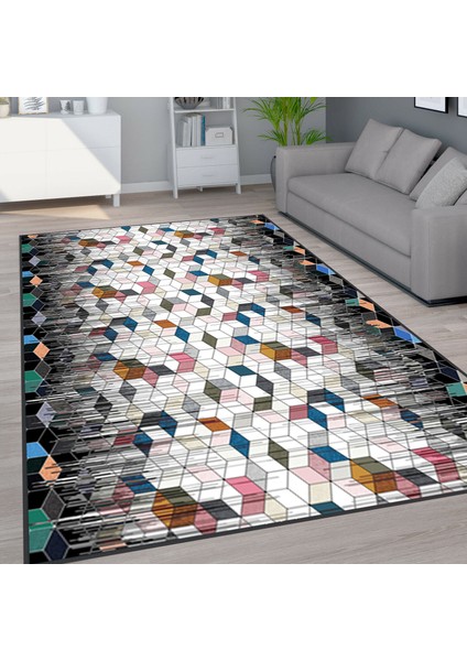 Dijital Baskı Yıkanabilir Kaymaz Taban Salon Halısı Rvg1565-Ht1406