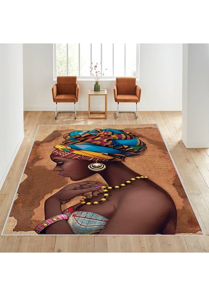 Dijital Baskı Yıkanabilir Kaymaz Taban Salon Halısı Rvg1621