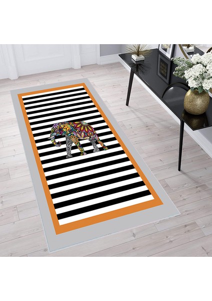 Dijital Baskı Yıkanabilir Kaymaz Taban Salon Halısı Rvg1504