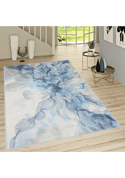Dijital Baskı Yıkanabilir Kaymaz Taban Salon Halısı Rvg1712
