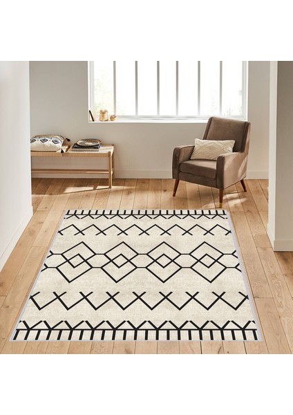 Dijital Baskı Yıkanabilir Kaymaz Taban Salon Halısı Rvg1598