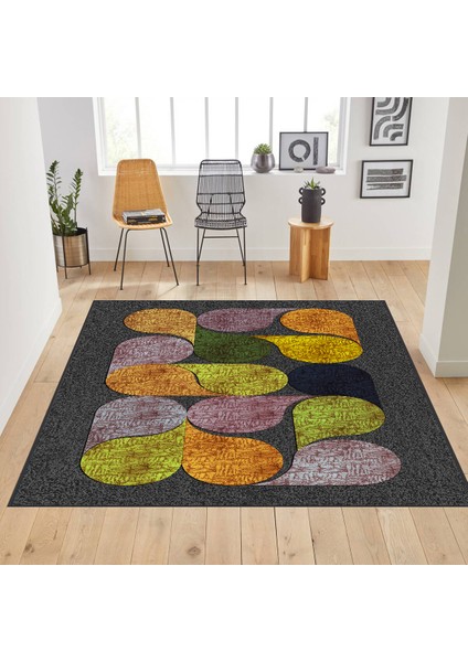 Dijital Baskı Yıkanabilir Kaymaz Taban Salon Halısı Rvg0208-Sd917