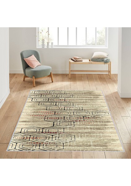 Dijital Baskı Yıkanabilir Kaymaz Taban Salon Halısı Rvg1039
