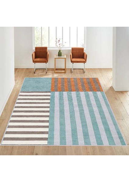 Dijital Baskı Yıkanabilir Kaymaz Taban Salon Halısı Rvg1028