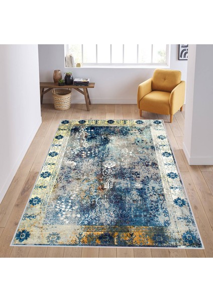 Dijital Baskı Yıkanabilir Kaymaz Taban Salon Halısı Rvg1164