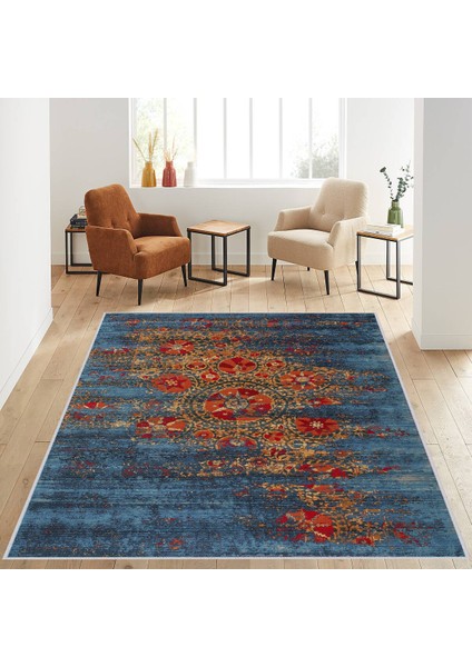Dijital Baskı Yıkanabilir Kaymaz Taban Salon Halısı Rvg1256