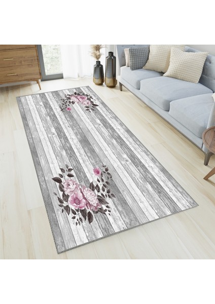 Dijital Baskı Yıkanabilir Kaymaz Taban Salon Halısı Rvg1117