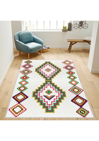 Dijital Baskı Yıkanabilir Kaymaz Taban Salon Halısı Rvg1733
